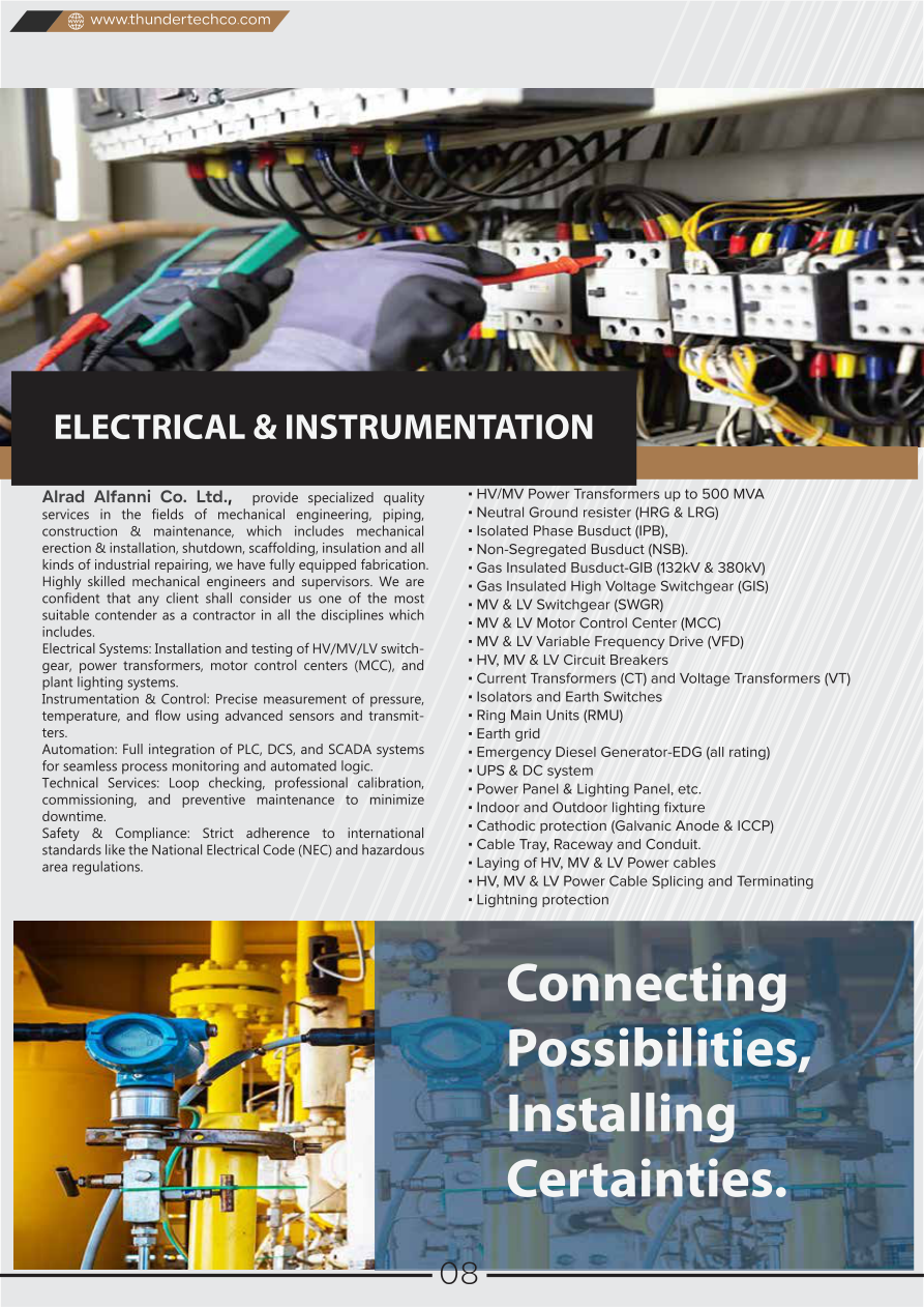 Electrical and instrumentation